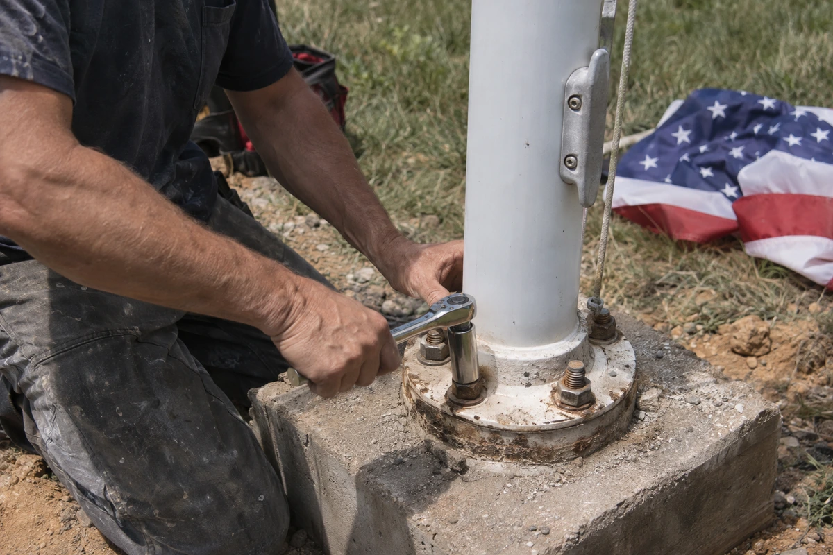 Flagpole installation and repair contractor